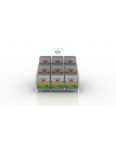 FRoses Perspex 9 Division Tea Caddy